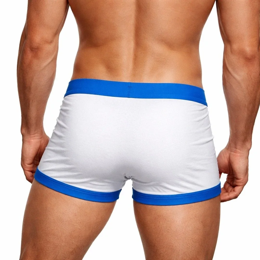 Andrew Christian THICK S (31-33) Boxer Brief White Blue Mens Underwear 92941 NEW